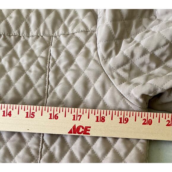 Nordic L:ights Quilted Button-Up Long Sleeve Jacket With Pockets Beige/Cream M - Picture 5 of 8